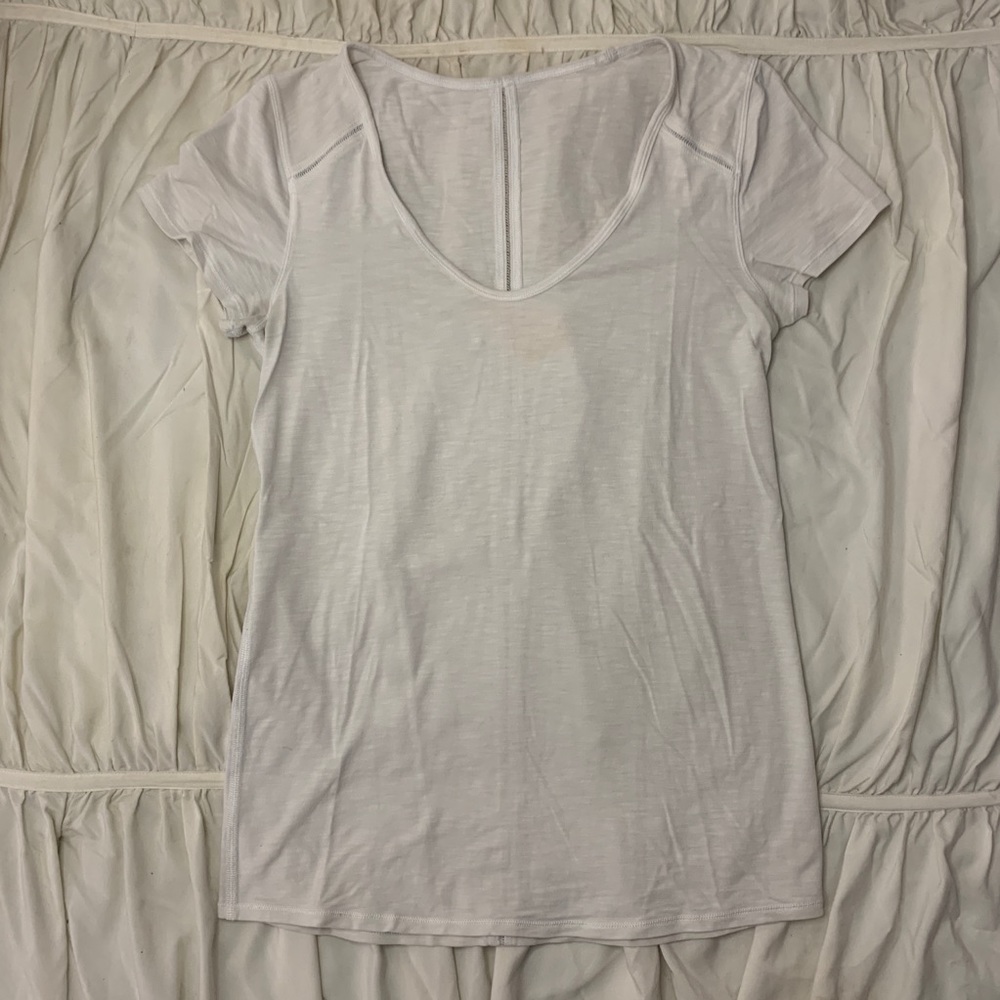 White Lululemon Tee